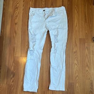 White Ripped Skinny Jeans